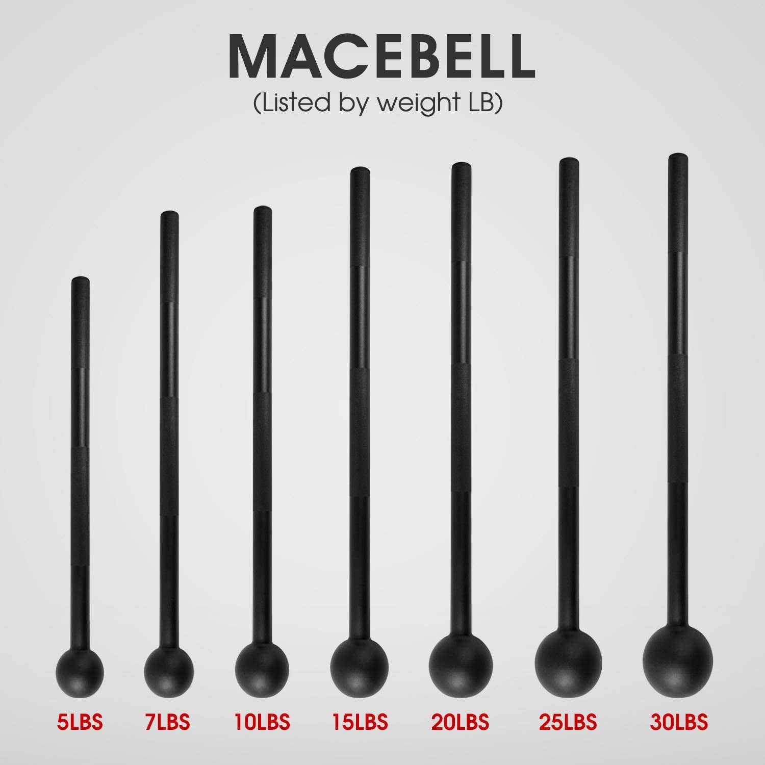 Steel Mace Bell for Comprehensive Strength Training - Full Body, Shoulder, Grip, and Forearm Workouts, Available in 5 to 30 LB Options for Men and Women