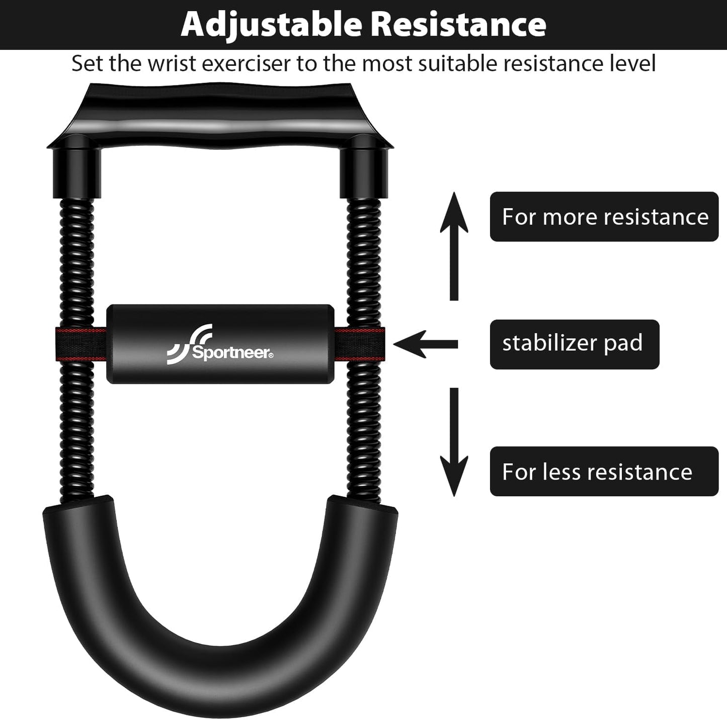 Adjustable Tension Forearm and Wrist Strengthener - Hand Grip Developer for Enhanced Arm Strength Training at Home, Suitable for Beginners and Professionals