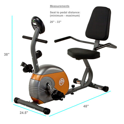 ME709 Recumbent Magnetic Exercise Bike for Home Fitness