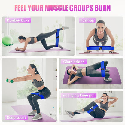 Professional Resistance Bands for Exercise - 3 Levels of Elastic Stretch Bands for Home Fitness, Strength Training, Yoga, and Physical Therapy with Carry Bag for Men and Women