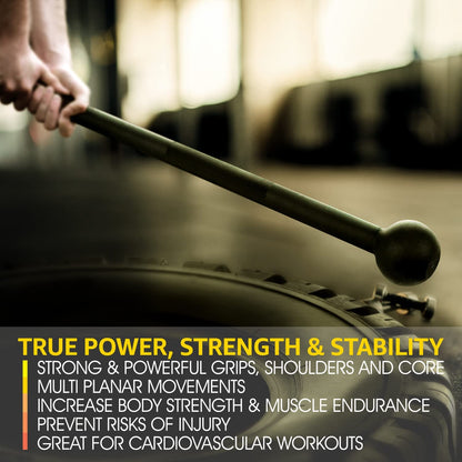 Steel Mace Bell for Comprehensive Strength Training - Full Body, Shoulder, Grip, and Forearm Workouts, Available in 5 to 30 LB Options for Men and Women