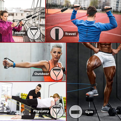 Professional Resistance Bands with Handles for Strength Training at Home - Exercise and Workout Bands for Men and Women