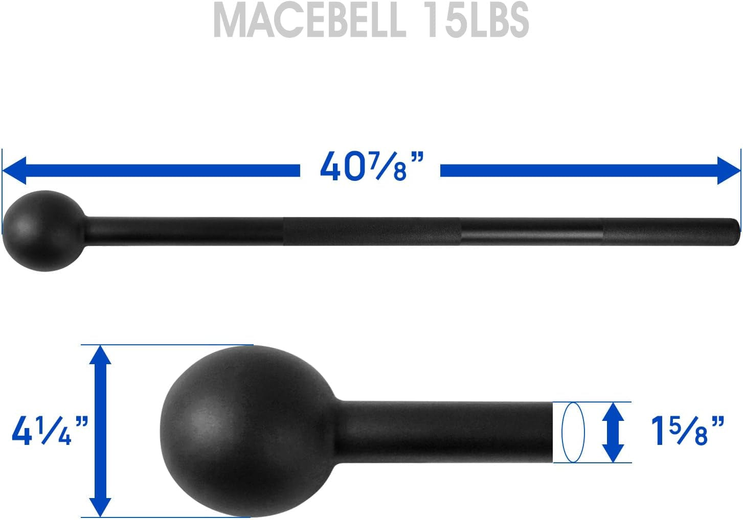 Steel Mace Bell for Comprehensive Strength Training - Full Body, Shoulder, Grip, and Forearm Workouts, Available in 5 to 30 LB Options for Men and Women
