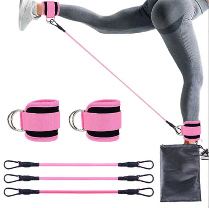 Premium Booty Leg Resistance Bands with Ankle Straps for Hip Fitness Training and Glute Workouts for Women