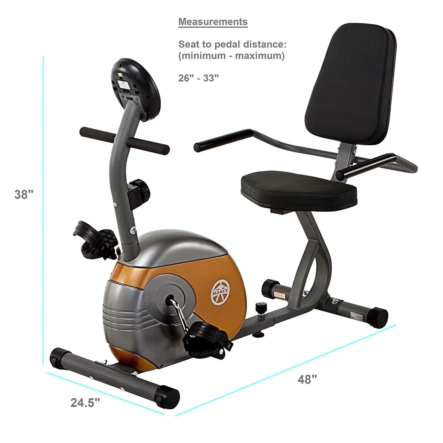 ME709 Recumbent Magnetic Exercise Bike for Home Fitness