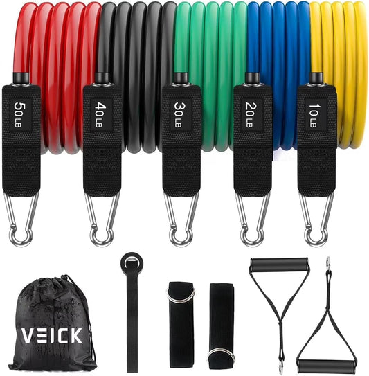Professional Resistance Bands with Handles for Strength Training at Home - Exercise and Workout Bands for Men and Women