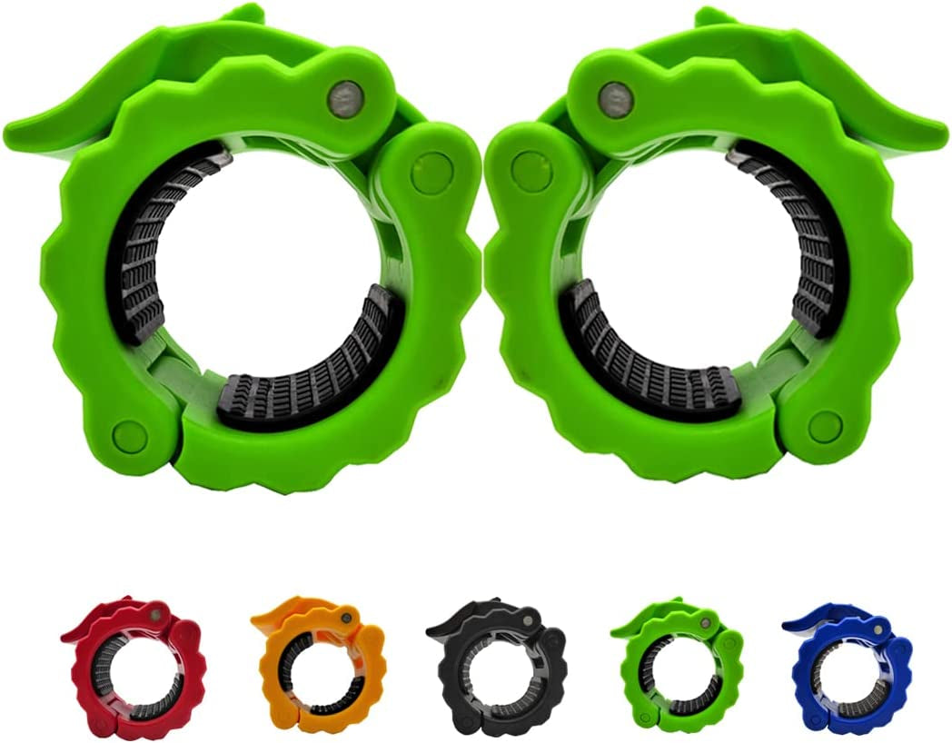 Olympic Barbell Clips - 2" Non-Slip Collars for Quick Release Locking in Weight Lifting and Fitness Training