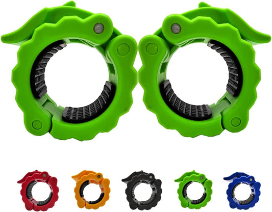 Olympic Barbell Clips - 2" Non-Slip Collars for Quick Release Locking in Weight Lifting and Fitness Training