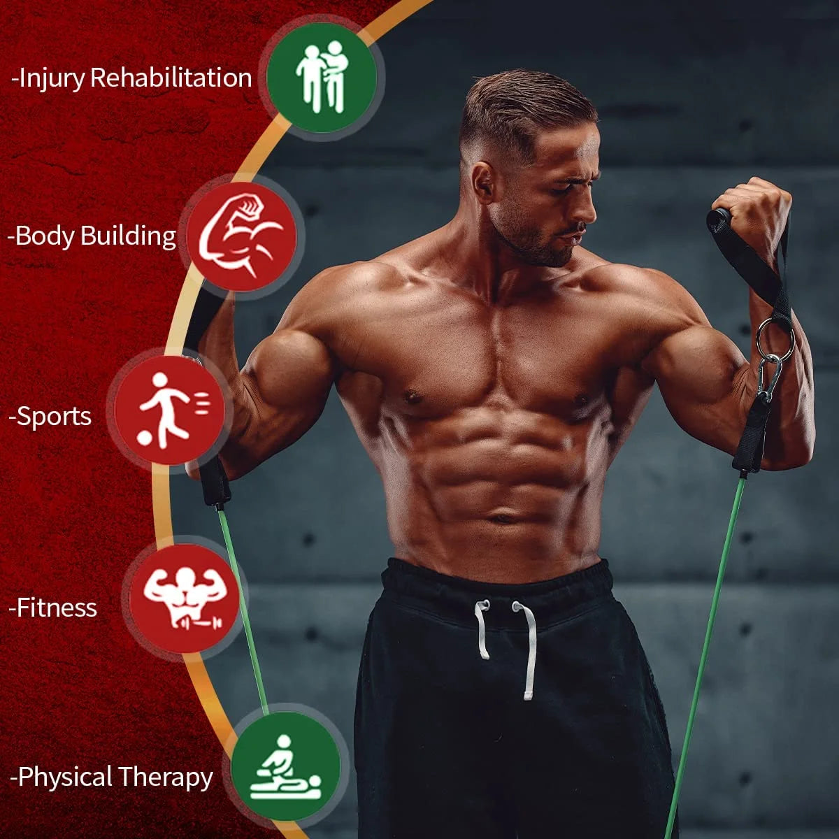 Professional Resistance Bands with Handles for Strength Training at Home - Exercise and Workout Bands for Men and Women
