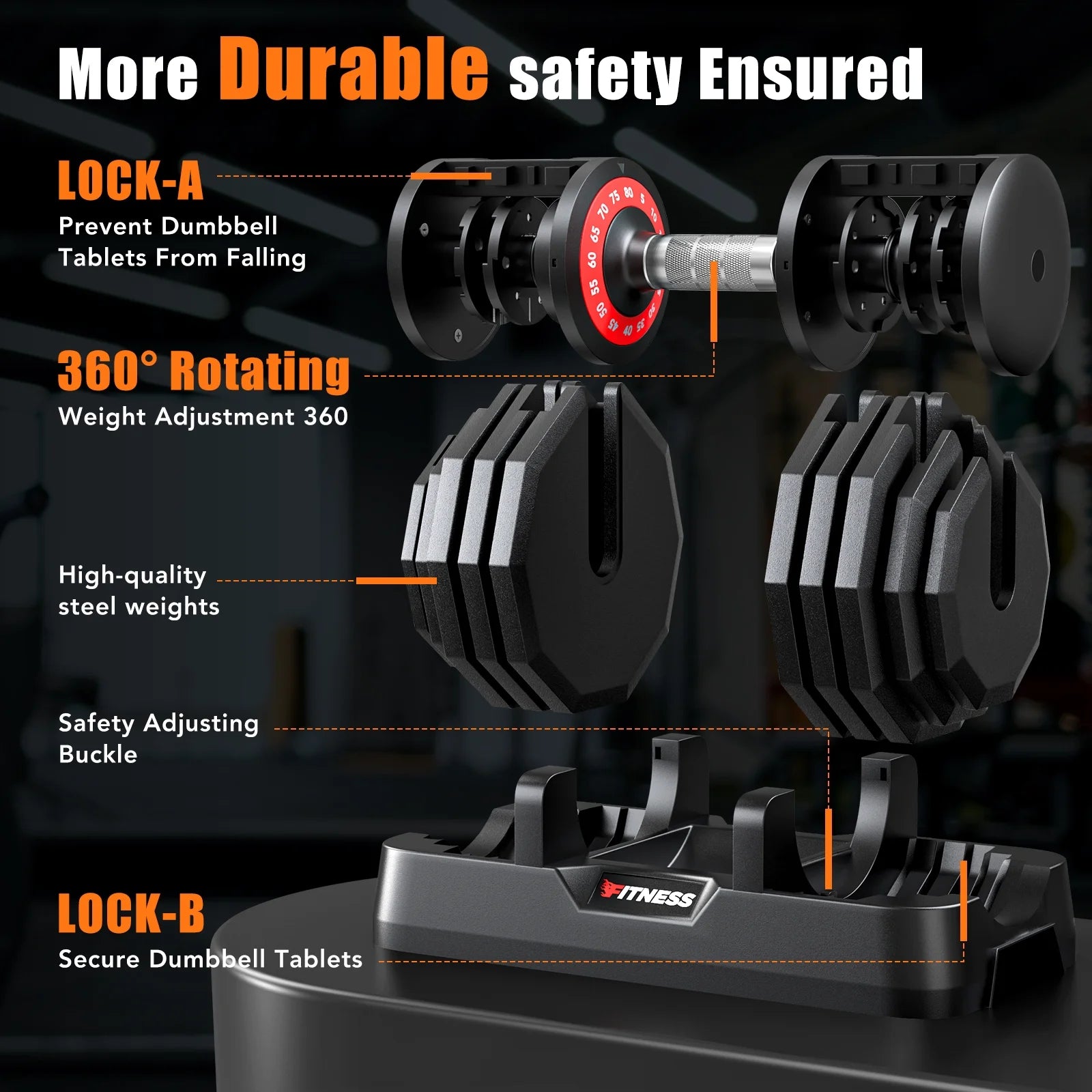 Adjustable Dumbbell Set - 160 lbs (80 lbs x 2), 16-in-1 Quick-Select Weight Adjustable Dumbbells for Comprehensive Home Workouts