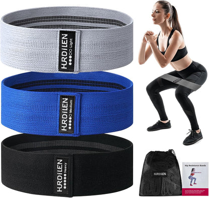 Professional Resistance Bands for Exercise - 3 Levels of Elastic Stretch Bands for Home Fitness, Strength Training, Yoga, and Physical Therapy with Carry Bag for Men and Women