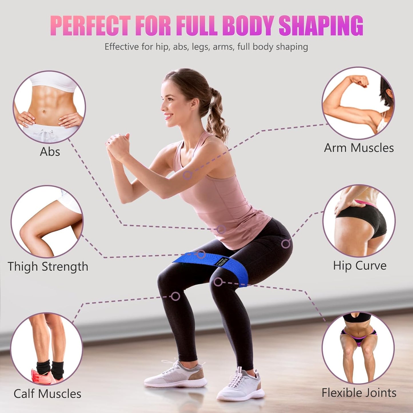 Professional Resistance Bands for Exercise - 3 Levels of Elastic Stretch Bands for Home Fitness, Strength Training, Yoga, and Physical Therapy with Carry Bag for Men and Women
