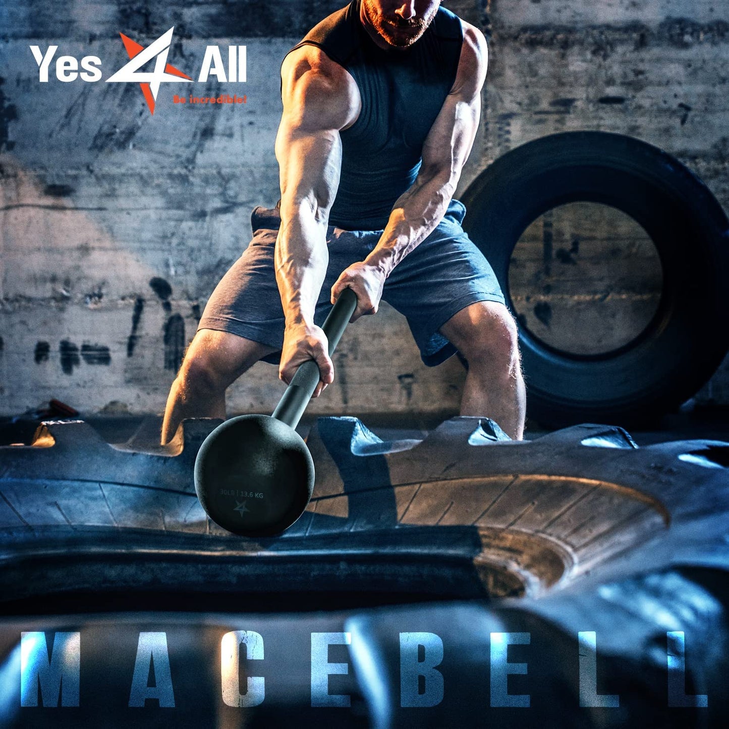 Steel Mace Bell for Comprehensive Strength Training - Full Body, Shoulder, Grip, and Forearm Workouts, Available in 5 to 30 LB Options for Men and Women