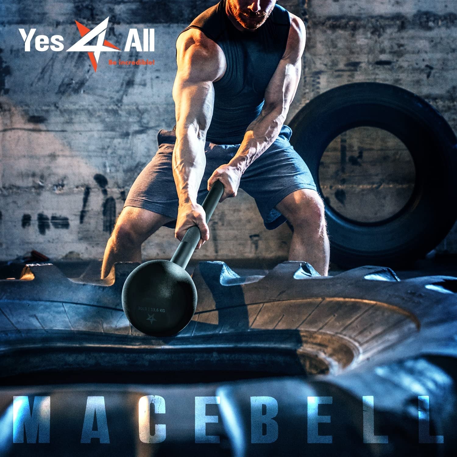Steel Mace Bell for Comprehensive Strength Training - Full Body, Shoulder, Grip, and Forearm Workouts, Available in 5 to 30 LB Options for Men and Women