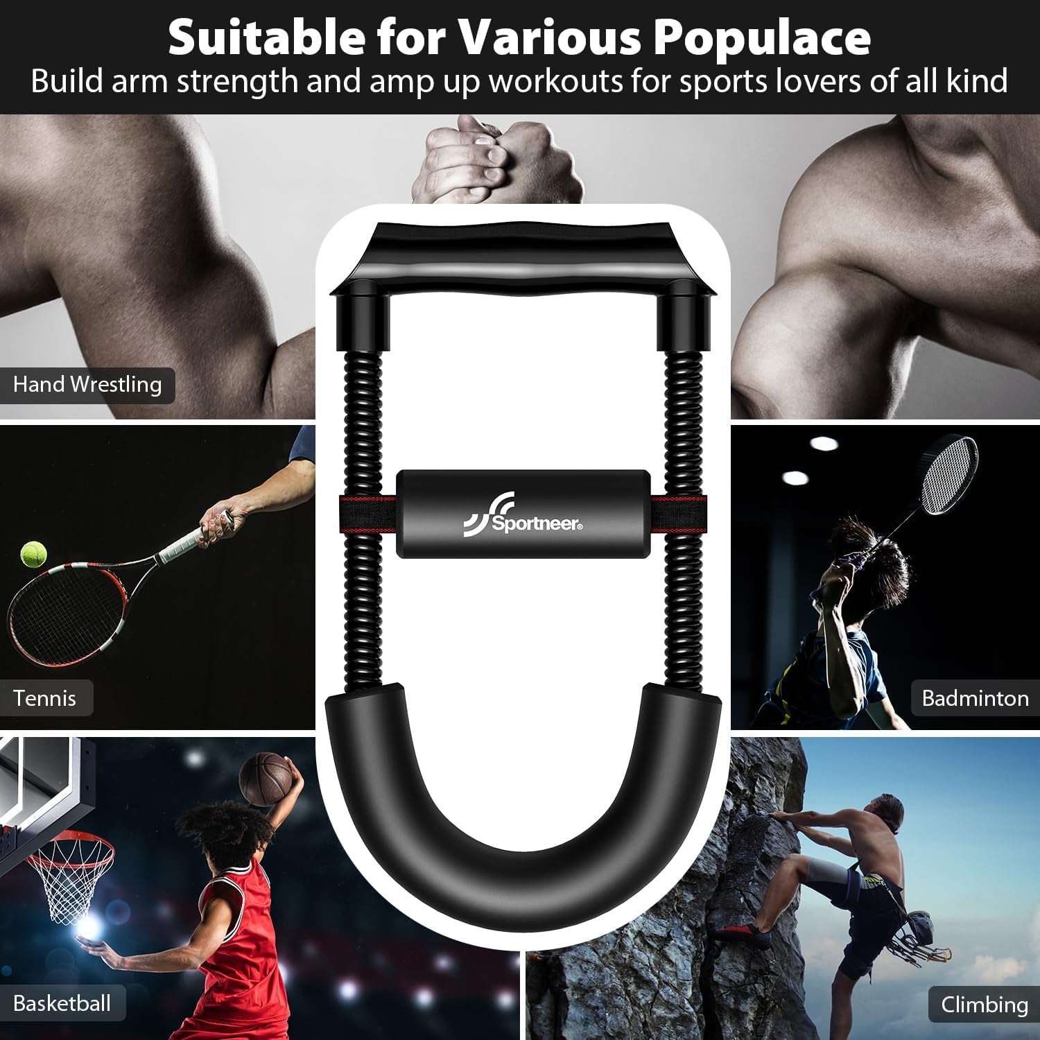 Adjustable Tension Forearm and Wrist Strengthener - Hand Grip Developer for Enhanced Arm Strength Training at Home, Suitable for Beginners and Professionals