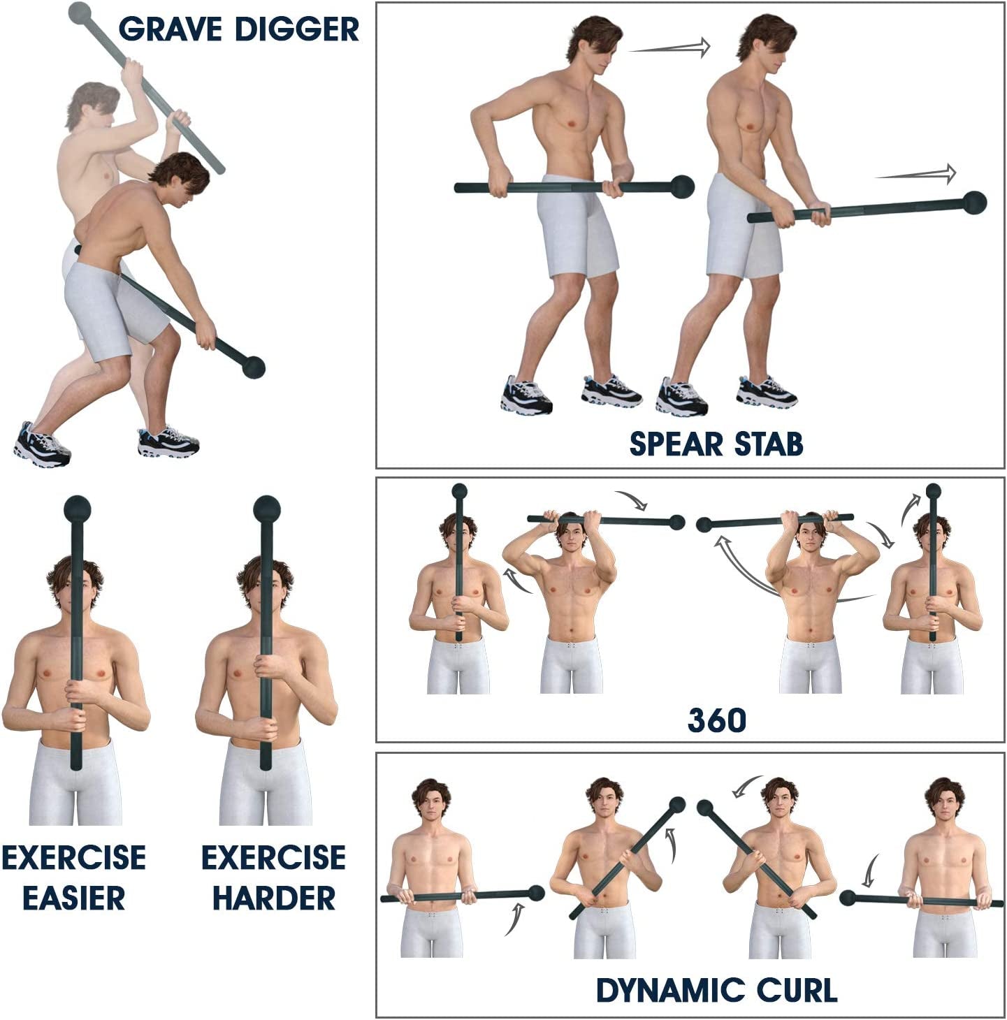 Steel Mace Bell for Comprehensive Strength Training - Full Body, Shoulder, Grip, and Forearm Workouts, Available in 5 to 30 LB Options for Men and Women