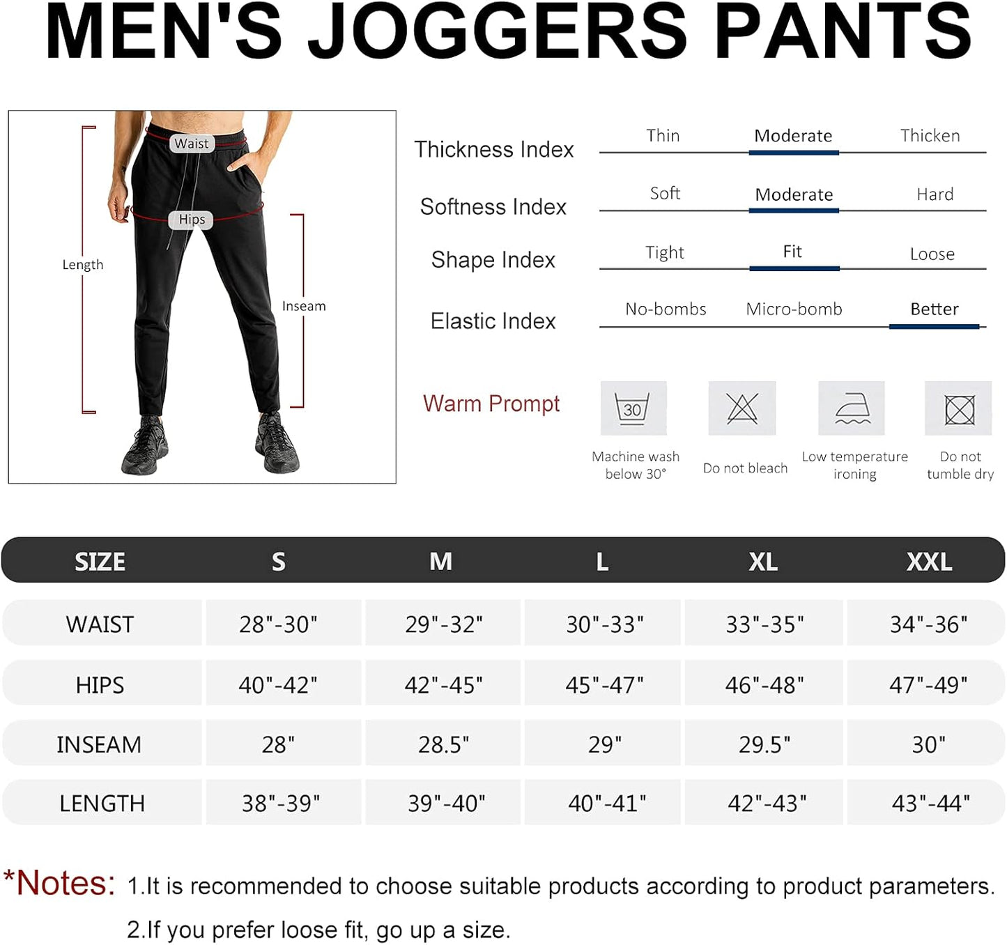Men'S Slim Fit Workout Sweatpants,Men'S Jogger Pants with Zipper Pocket,Black,S